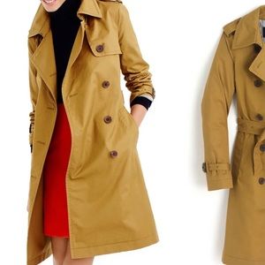 J.Crew Camel Trench Coat Double Breasted New 8